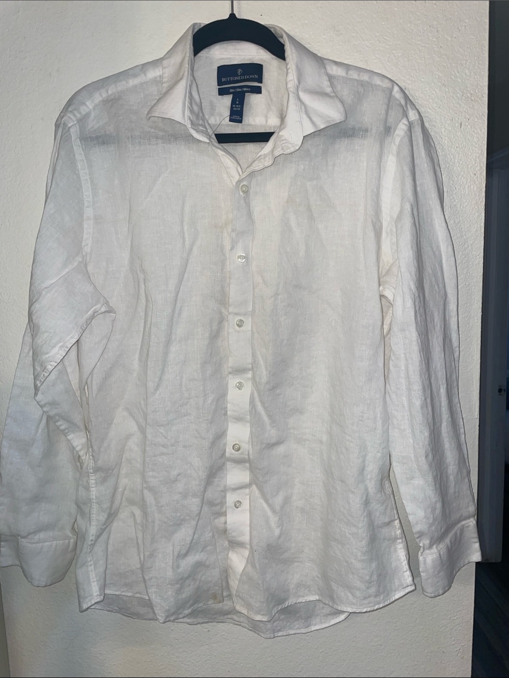 Button Down Linen Shirt - White